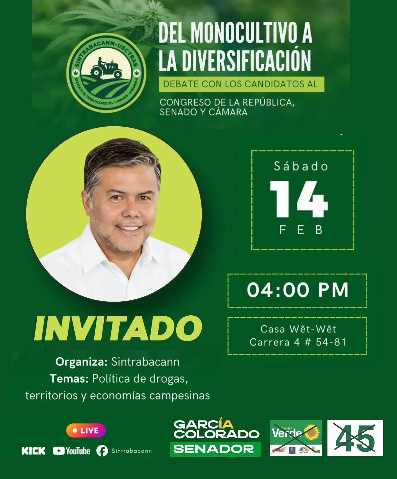 Economías campesinas y cannabis regulado: la postura de Néstor García Colorado en el debate nacional